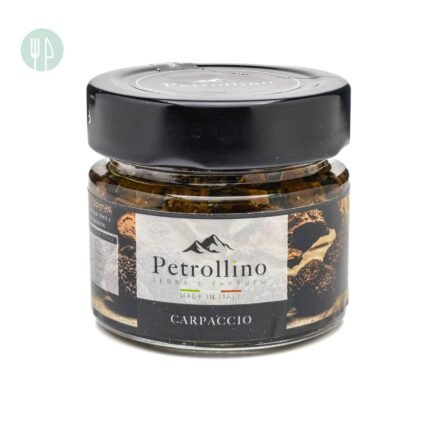 Carpaccio di tartufo nero e olio extra vergine di oliva prodotto in Campania