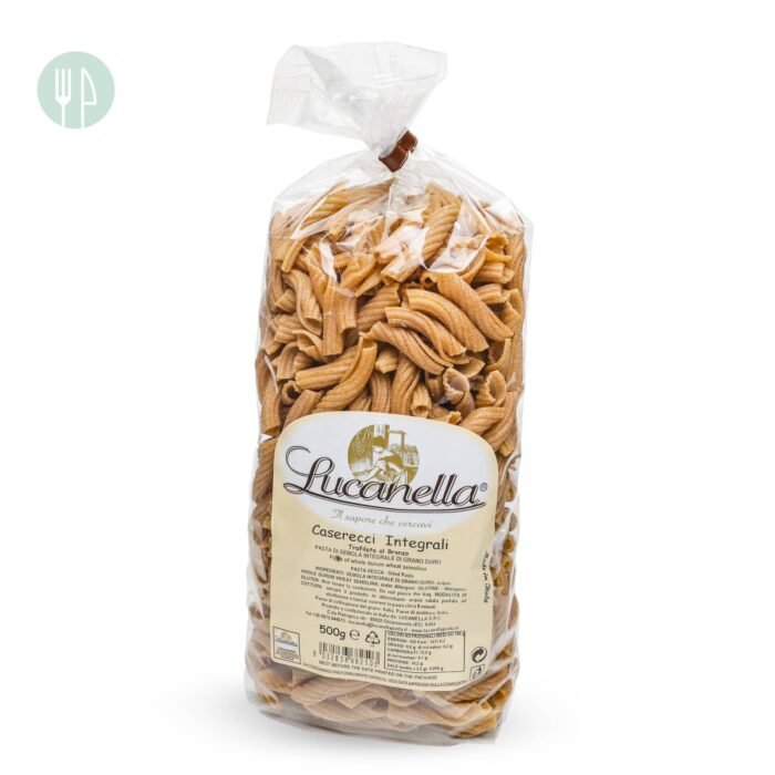 Caserecci integrali Lucanella Pasta di grano duro trafilata al bronzo lucana