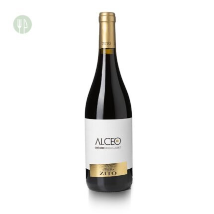 Alceo: un Cirò Doc Rosso Classico cantine Zito, dalle note di frutta matura e spezie, perfetto per arrosti e formaggi stagionati. bottiglia da 75 cl.