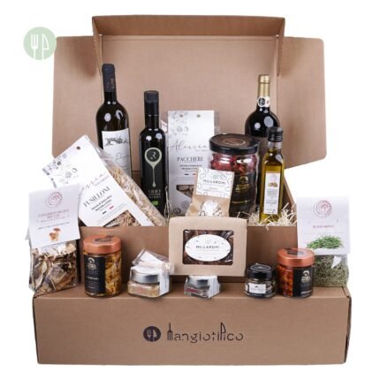 Box Premium: Una selezione esclusiva di sapori del Sud Italia, con tartufo, pasta artigianale e vini pregiati, per chi cerca il meglio in cucina.