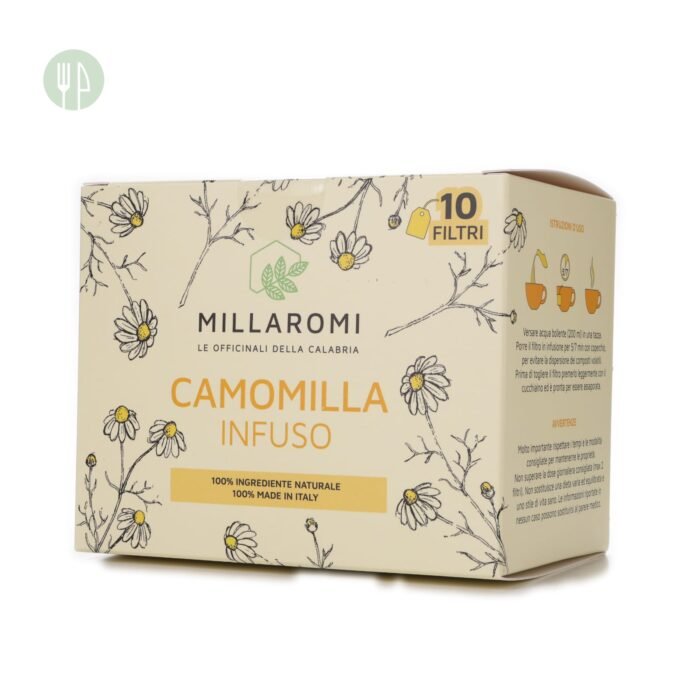 Camomilla Infuso : un infuso rilassante e digestivo, perfetto per calmare mente e corpo. Ideale per chi cerca un sollievo naturale e un sonno tranquillo.