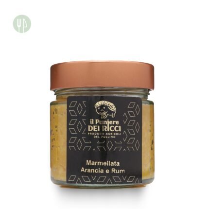 Marmellata Arance e Rum: un mix irresistibile di arancia fresca e rum aromatico. Scopri l’autentica dolcezza lucana, vasetto da 200 g.