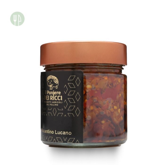 Piccantino Lucano: peperoncini lucani in olio EVO e un tocco di aceto, vasetto da 200 g.