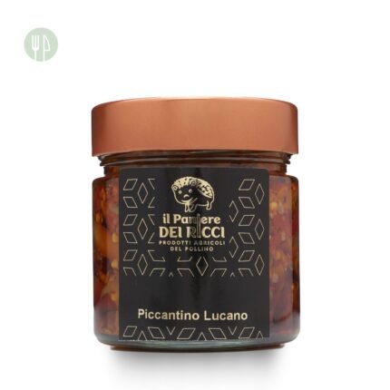 Piccantino Lucano: peperoncini lucani in olio EVO e un tocco di aceto, vasetto da 200 g.